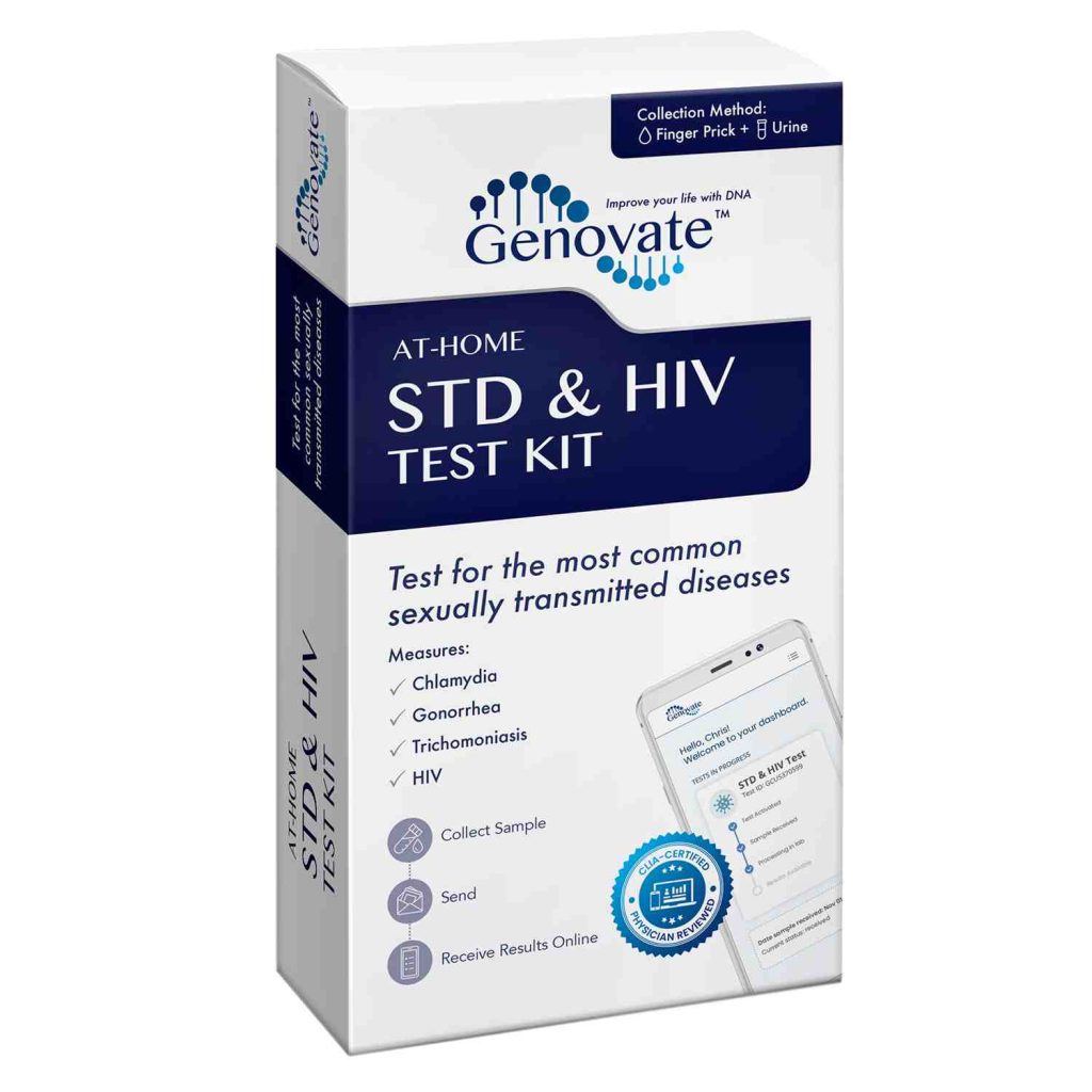 genovate std hiv test box